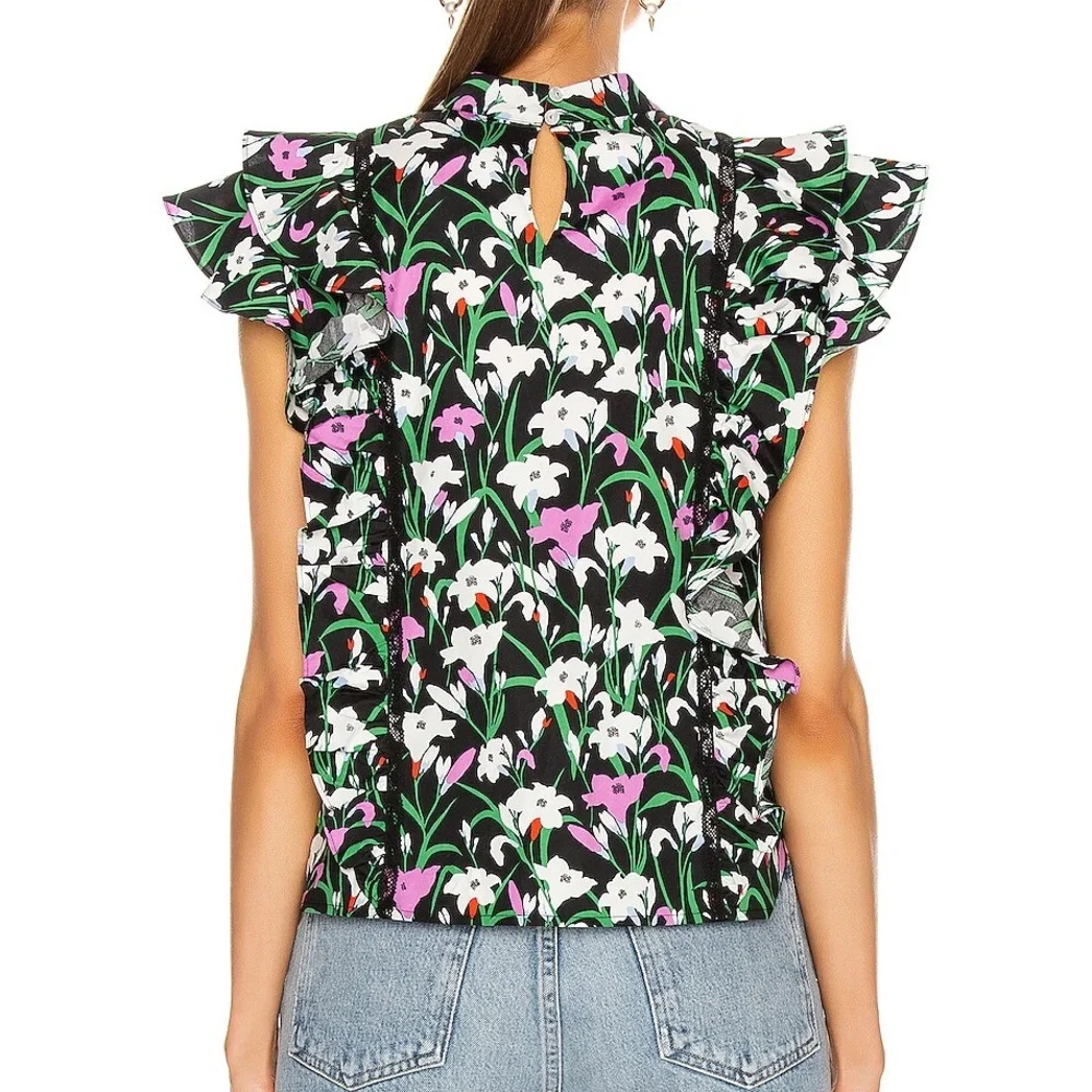 VERONICA BEARD Ruffle Sol Top - Picture 12 of 13